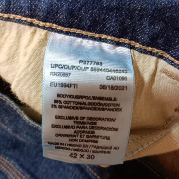 Dickies Jeans Men's 42 x 30 Dark Blue Carpenter Style Hammer Loop - Picture 10 of 16